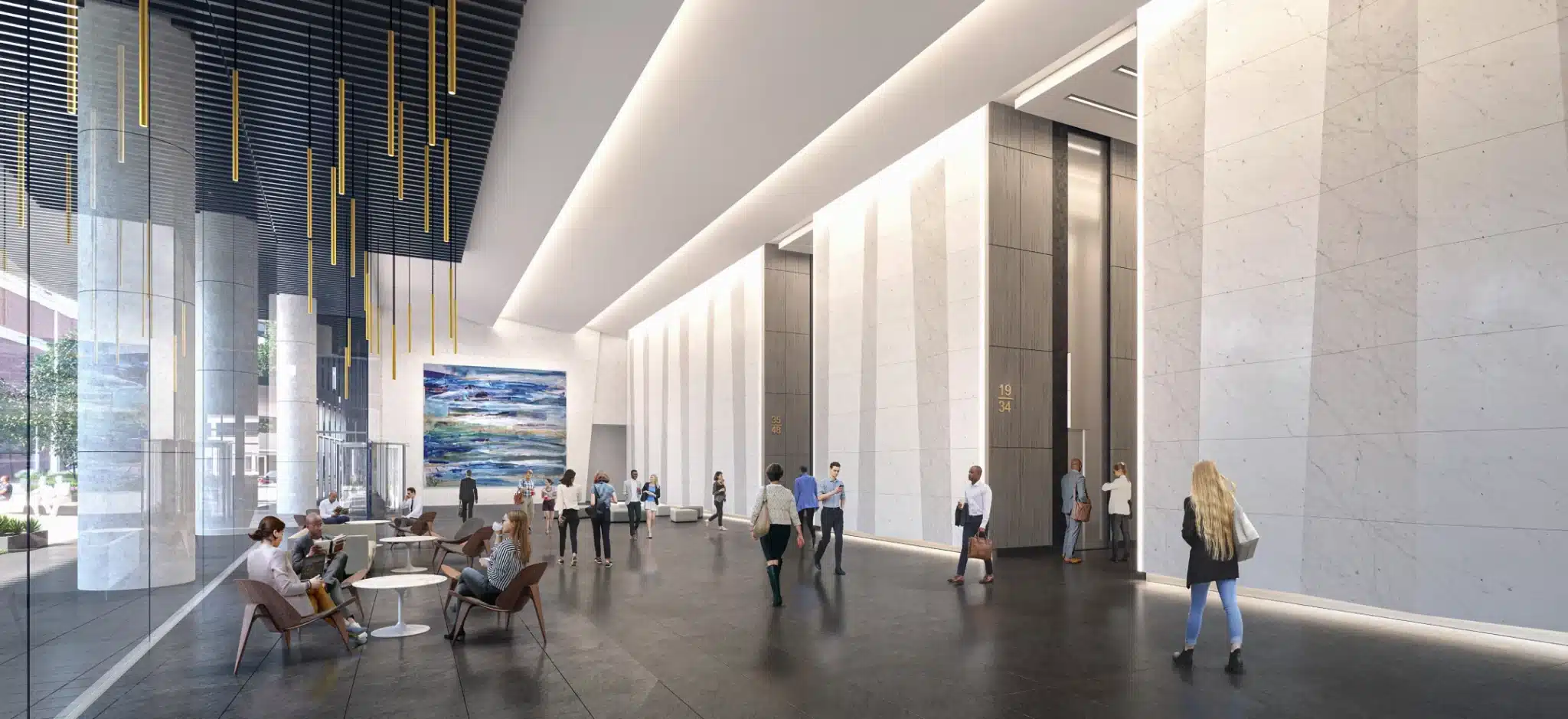 Virtual reality interface showcasing The Republic Austin's office space and leasing options